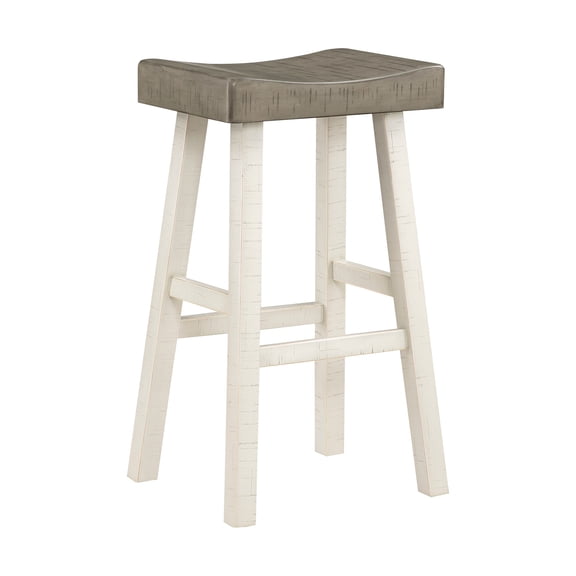 Bar Stools Set of Two | Ideal for Dining Room Use, Transitional Design | Solid Rubberwood Material | Can Hold 250lbs