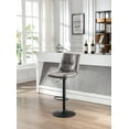 thumbnail image 1 of Bar Stools Sets of 2, Adjustable Counter Stools Bar Chairs, Microfiber Fabric Vintage Design Swivel Barstools Air Lift Stools Counter 360 Degree Swivel Seat Top, for Home, Living Room, Bar, SS2944, 1 of 10