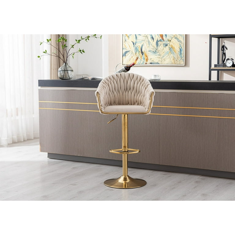 Bar Stools Swivel Bar Stools with Footrest and Back Vintage