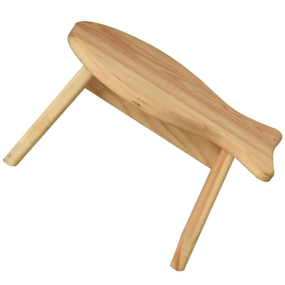 GOOHOCHY Wooden Fish Shaped Step Stool for Kitchen Bathroom and Bedroom