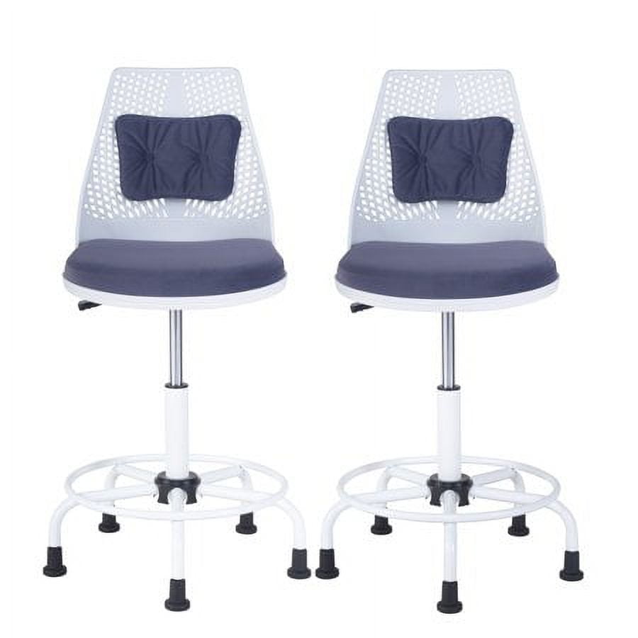 Bar Stools set of 2, Modern Style Adjustable Swivel chairs with Back
