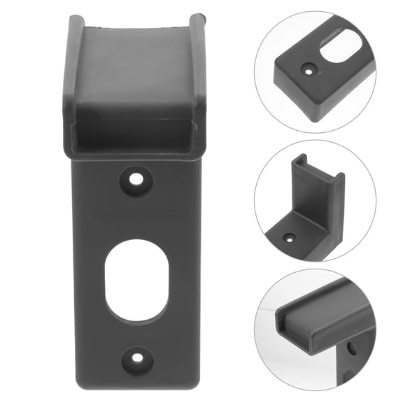 Beaupretty 2Pcs Wall Mount Barbell Storage Holder Black PP Material Gym Equipment Organizer Adjustable Height