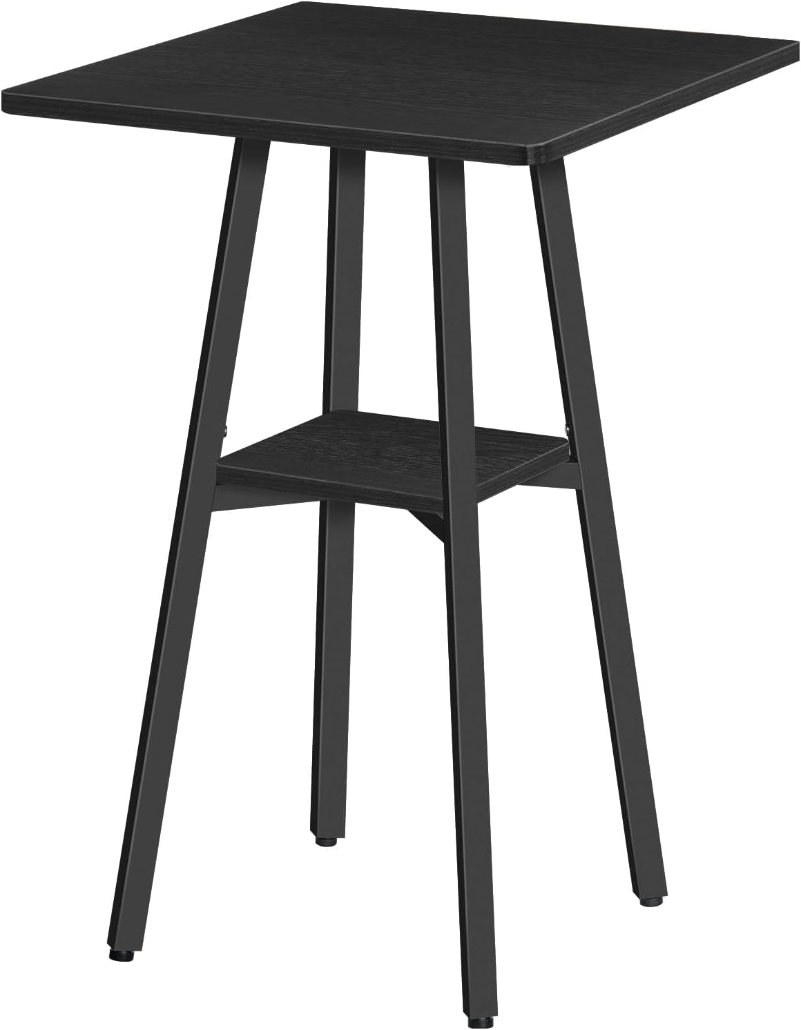 Bar Table, 2Tier High Top Pub Table, Counter Height Table with Storage