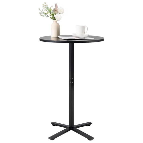Bar Table,41 Inch Height Cocktail Table Round Bistro Bar Table with Metal Frame and Cross Base for Home,Kitchen Dining,Bar,Black