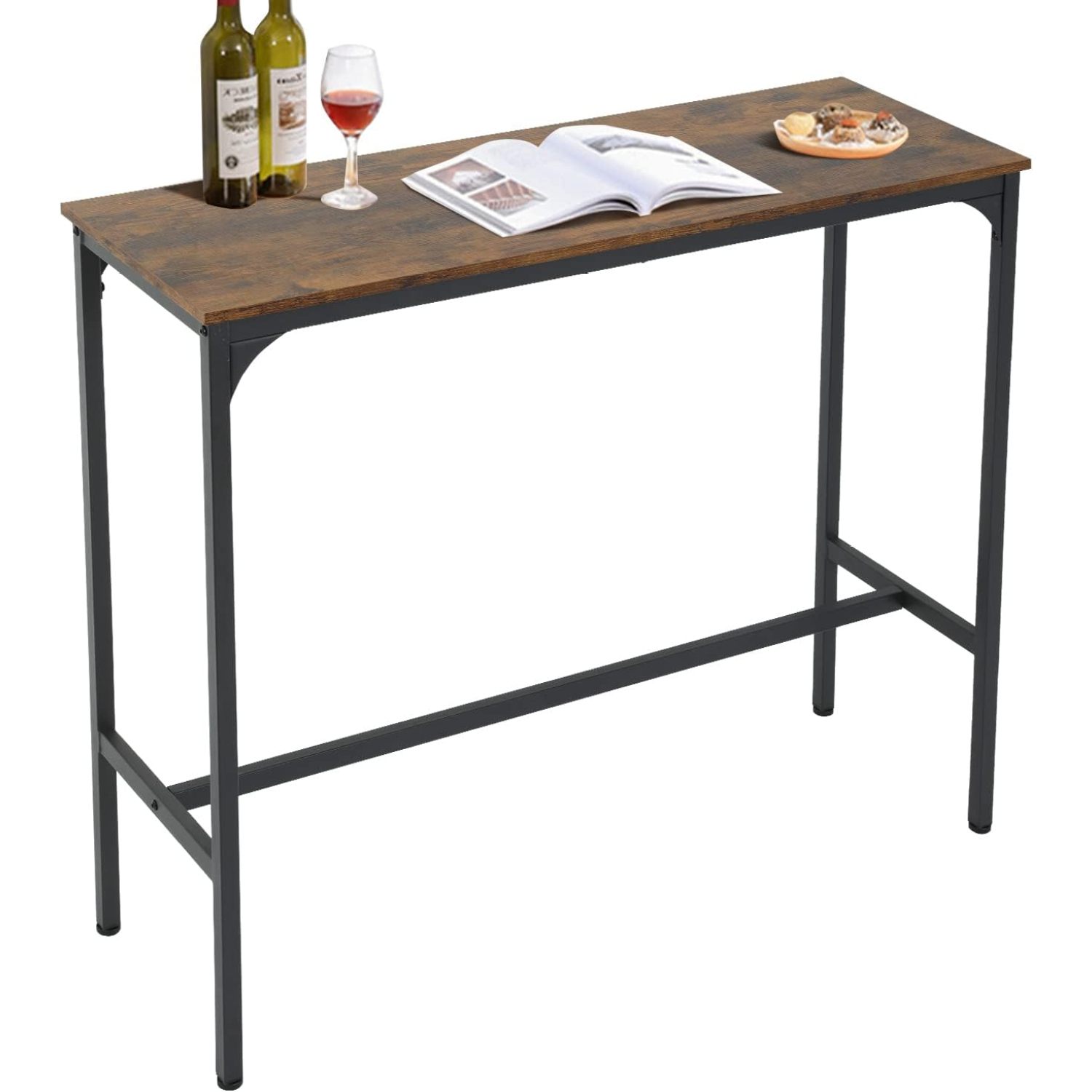 Bar Table 47 “ Hallway Table Pub Table with Sturdy Legs, Leveling Feet