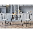 thumbnail image 1 of Bar Table and Chairs Set, 3 Piece Kitchen Table Set with Metal Frame and Wine Rack, Modern Dining Room Table Set, Small Dining Table Sets for Kitchen Dining Room, JA4761, 1 of 7