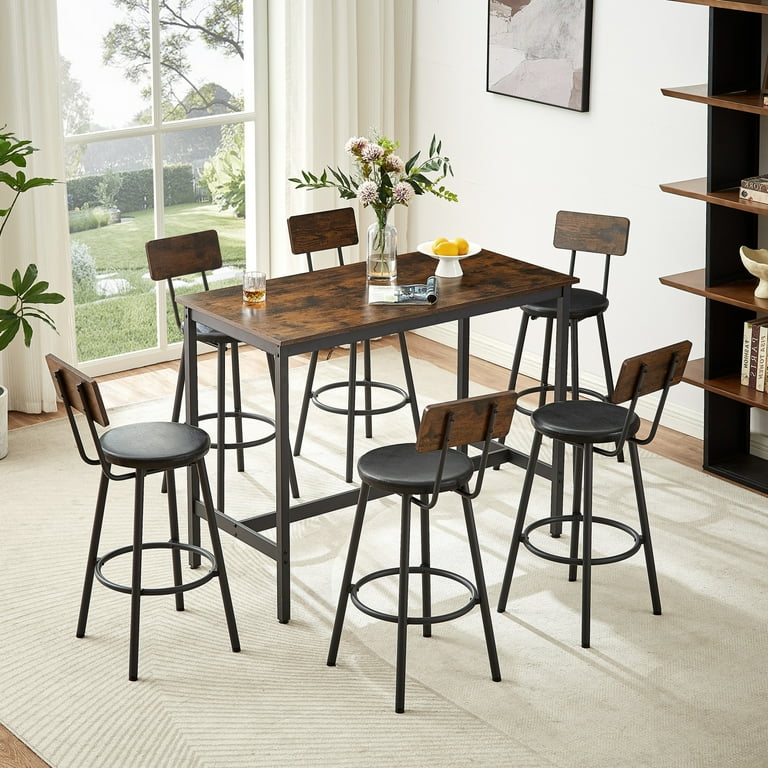 Bar height table and 6 chairs new arrivals