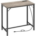 thumbnail image 1 of Bar Table with Charging Station, Rectangular Pub Table, High Top Coffee Table, Counter Bar Height Table, Narrow Long Dining Table,  Greige, 1 of 18