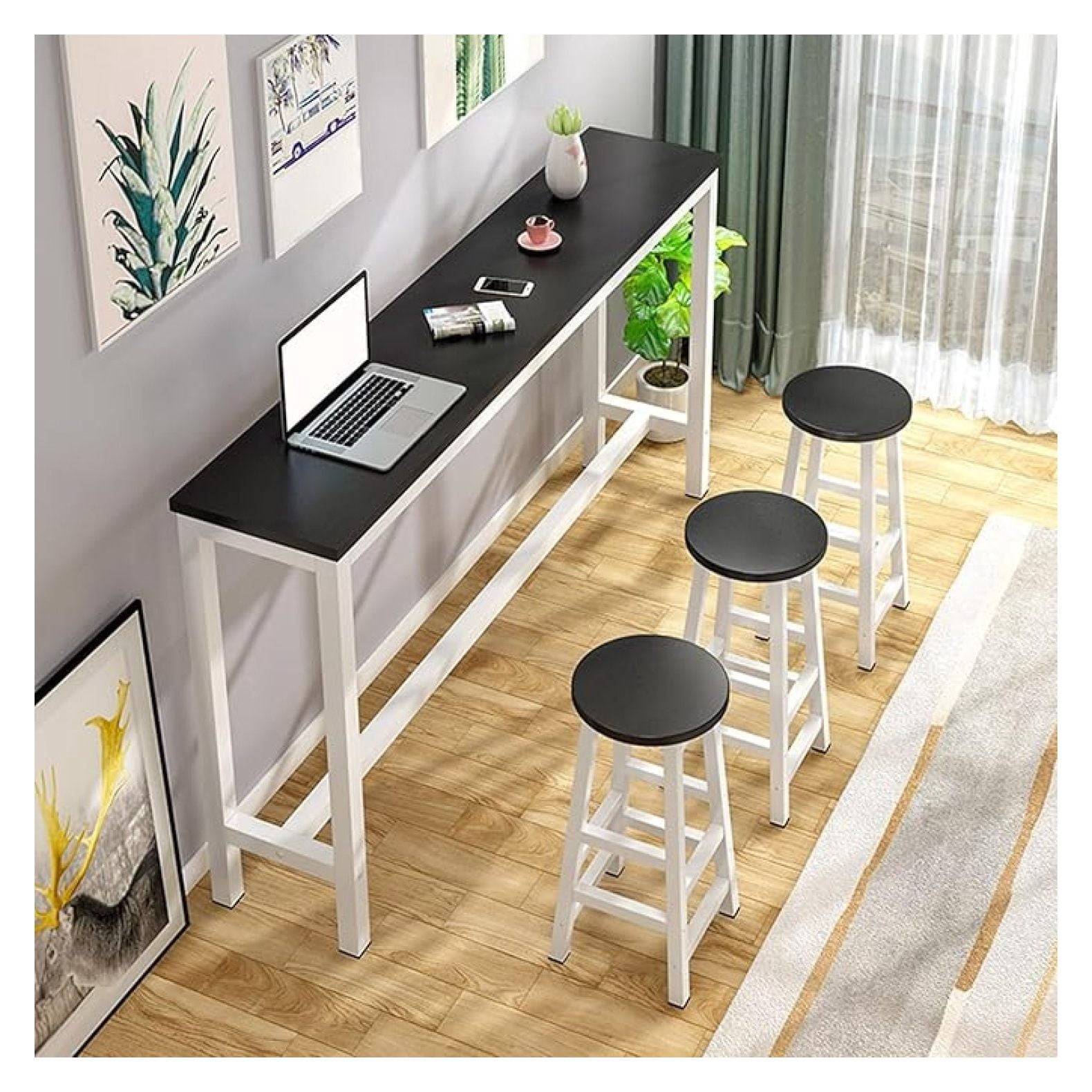 Bar Table,High Top Pub Table Rectangular Height Sofa Console Table Long ...