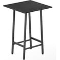 thumbnail image 1 of Bar Table, Kitchen Dining Table, Bar Counter Height Table, Pub Color Matching Breakfast Table, for Dining Room, Tavern, Coffee Corner, Party, Black BT02BB, 1 of 15