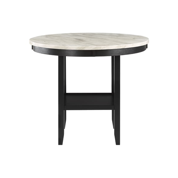 Bar Table, Round Rubberwood Solid Wood Pedestal Dining Table for 4 ...