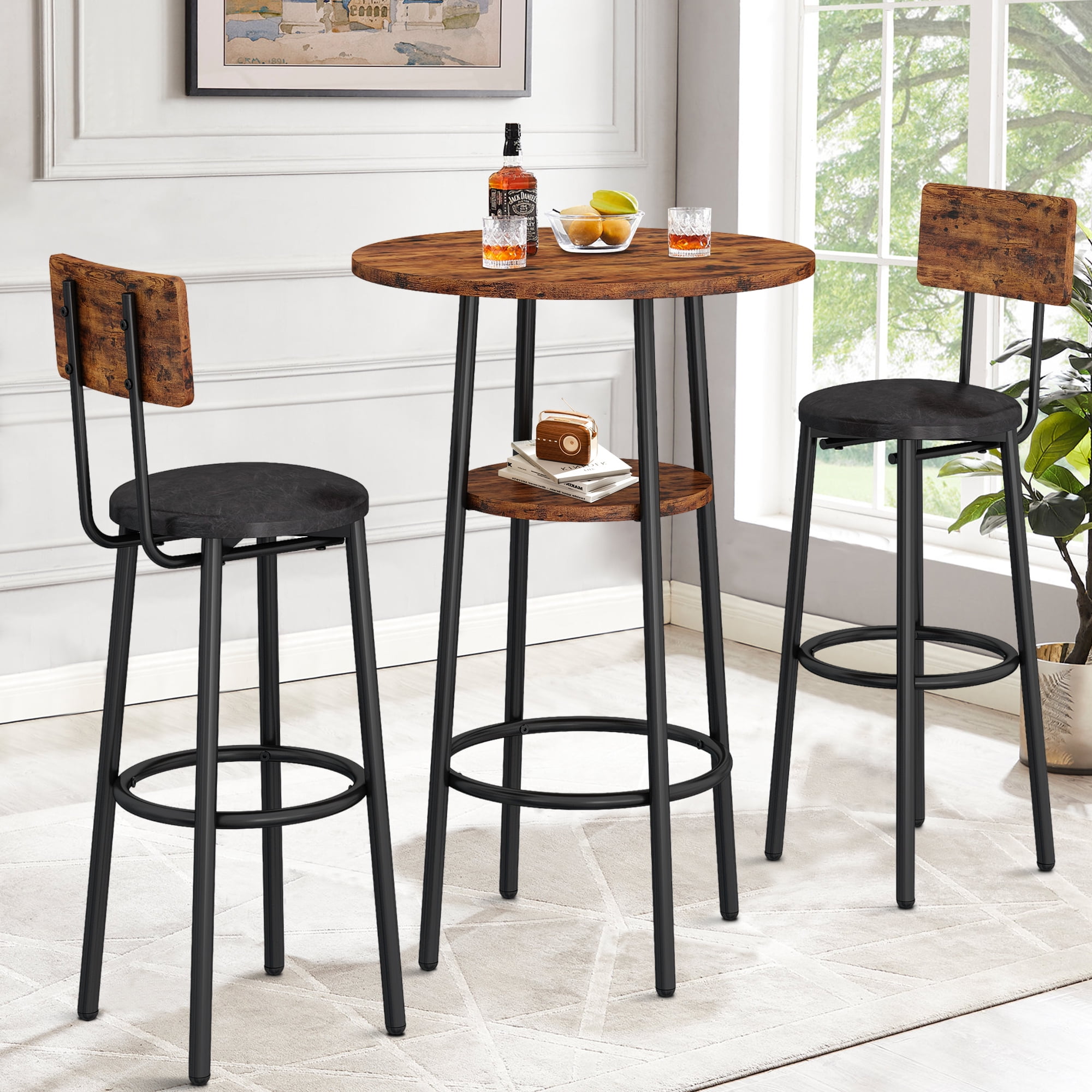 Round wood on sale dining set