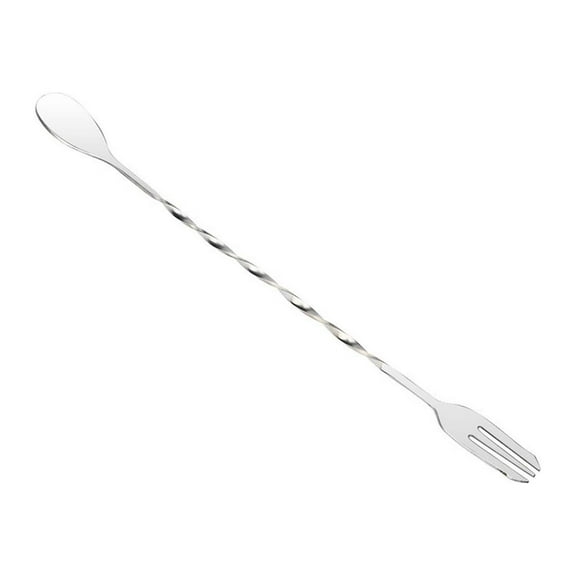 Bar Tools Stainless Steel Bar Double-Headed Cocktail Twisted Mixing Stirring Spoon Fork