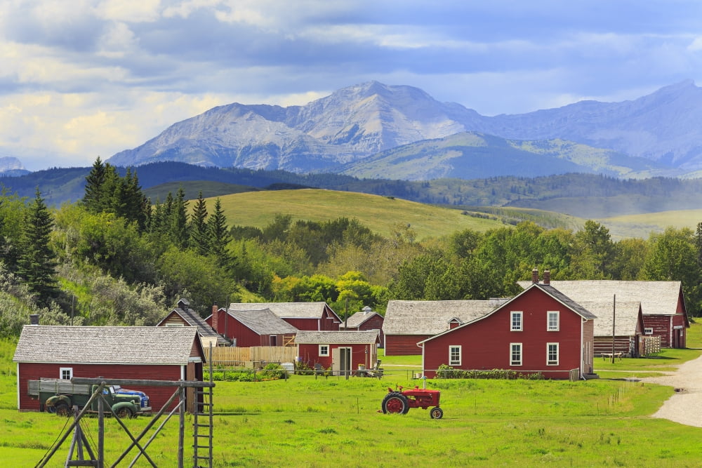 Bar U Ranch National Historic Site Longview Alberta Canada Canvas Art - Ken Gillespie Design Pics (19 x 12)