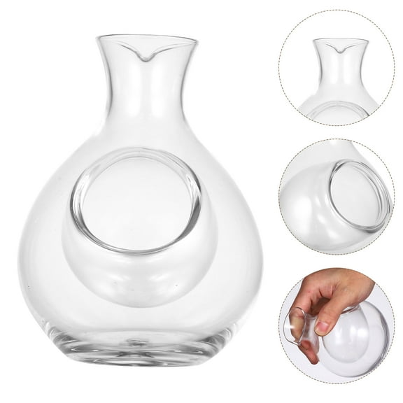WHAMVOX White Glass Sake Bottle for Wine Use Simple and Practical Improve Taste 750ml