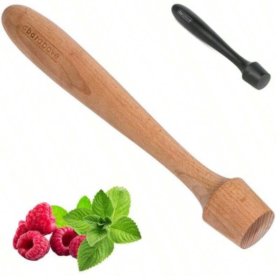 A Bar Above Wooden Muddler For Cocktails, 12-Inch Long Cocktail Muddler ...