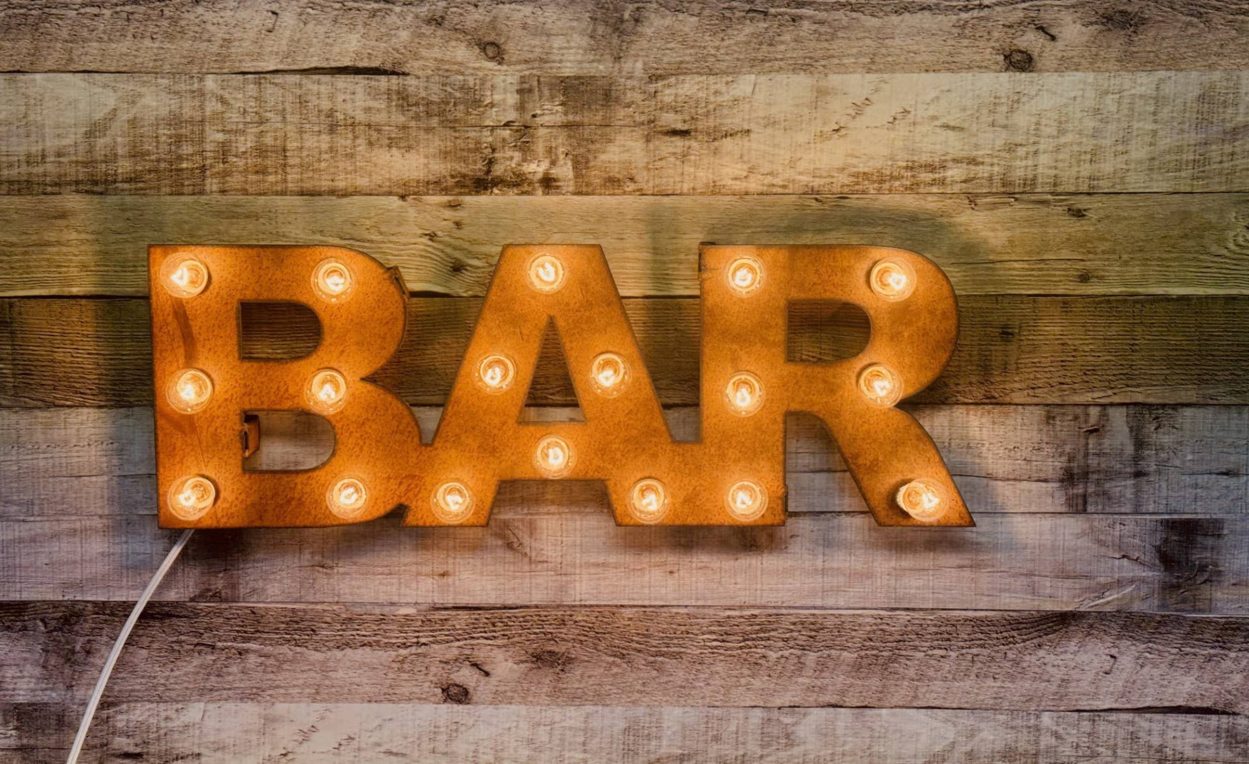 Bar Word Marquee Lighted Metal Rusted Sign - Walmart.com