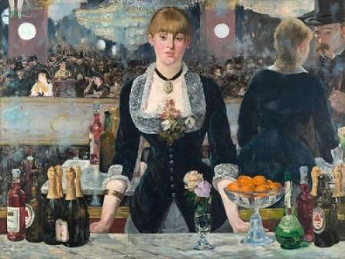 Bar at the Folies-Bergre Canvas Art - Edouard Manet (22 x 28)
