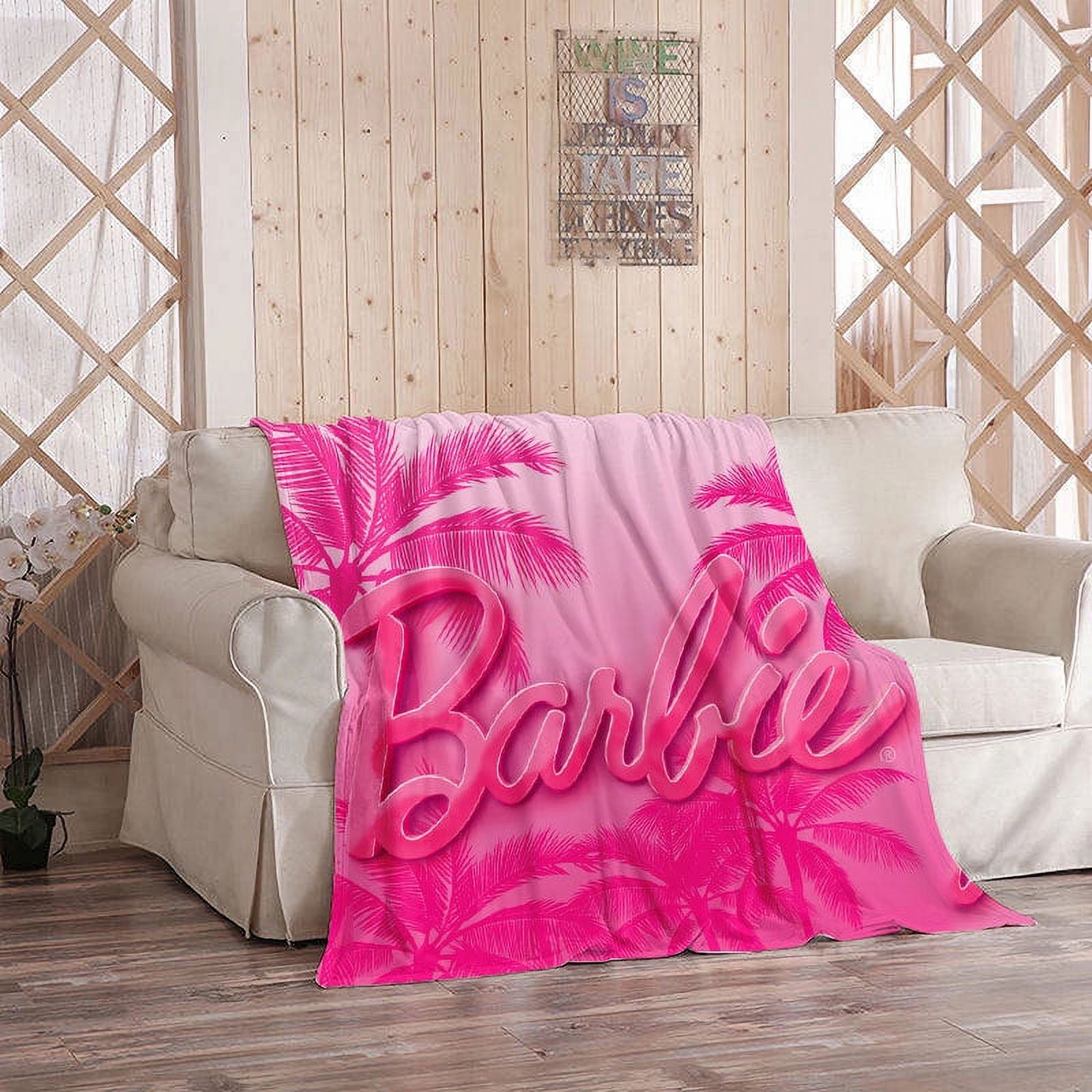 Barbie Girl Sweet Blanket Double Sided Flannel Throw Blanket Warm