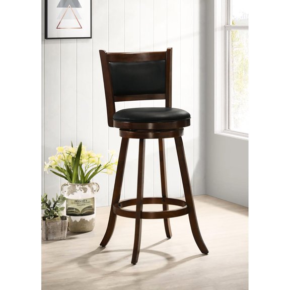 Bar - height Design + Leatherette Material - Home Bar Use, Durable Comfort