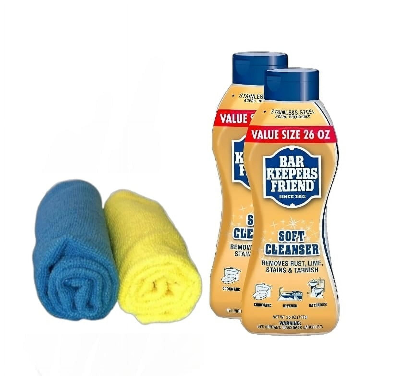 Bar keepers Friends Soft Cleaner Bundled with Premium Microfiber Towel