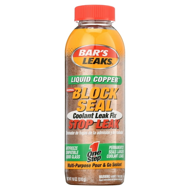 Bar's Leaks Block Seal Liquid Copper Intake & Radiator Stop Leak 18 oz