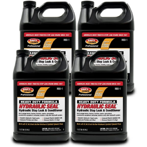 Bar's Leaks H60-1-4PK Hydraulic Seal Stop Leak & Conditioner, 1 Gallon, 4 Pack