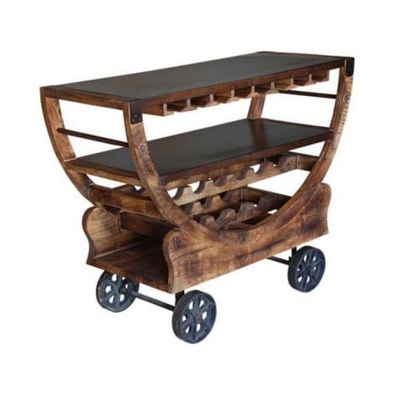 Bar trolley, Medium Mango and Bronze