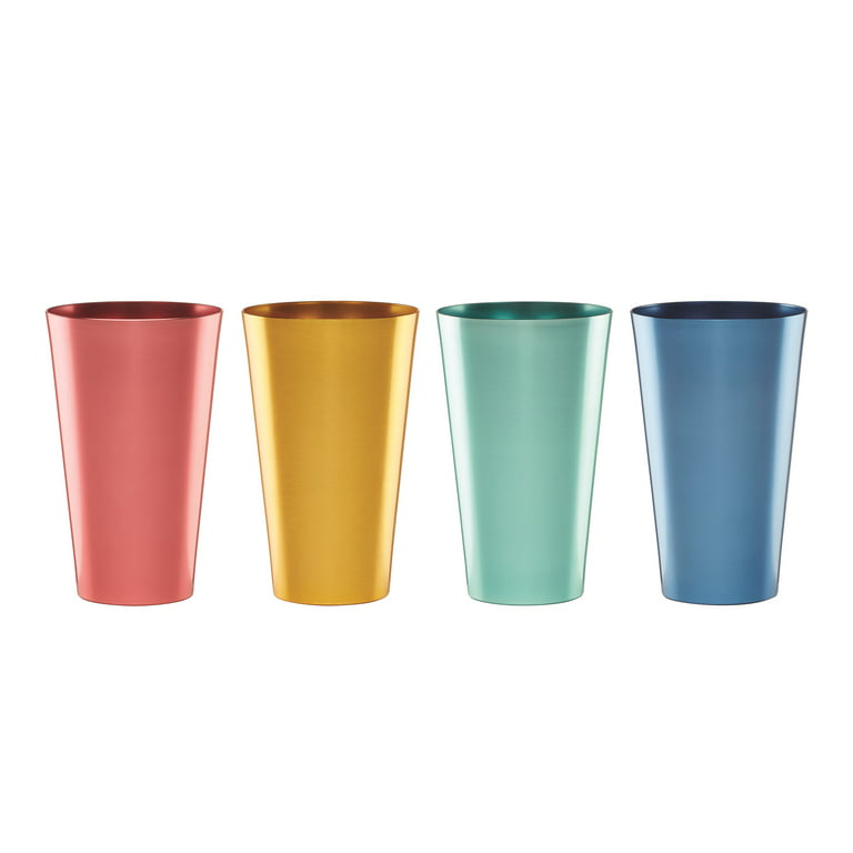 Bar340 by Cambridge Set of 4, 16-Ounce Multi Color Tumblers