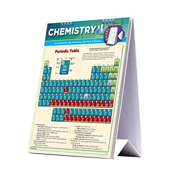 Pre-Owned Chemistry Easel Book: a QuickStudy Reference Tool - Core Essentials, Periodic Table, Lab Companion, Equations & Answers Paperback