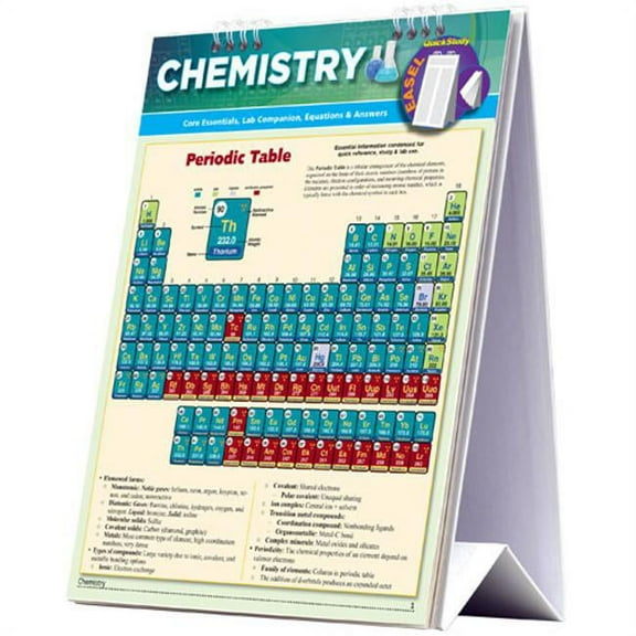 BarCharts 9781423225751 Chemistry Quickstudy Easel