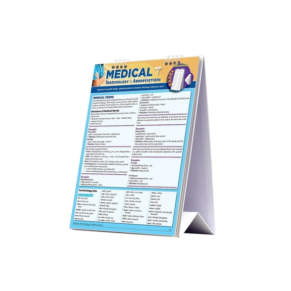 BarCharts Inc. QuickStudy Medical Terminology Reference Easel Reference Set (9781423230526)