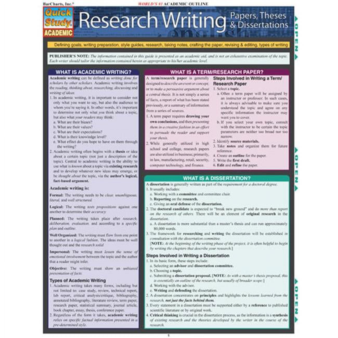 BarCharts- Inc.  Research Writing- Papers-
