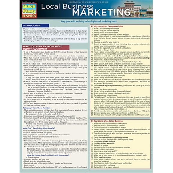 BarCharts Local Business Marketing Quickstudy Easel