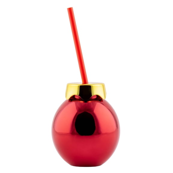 BarConic Christmas Ball Cup, Red, 12 Ounces