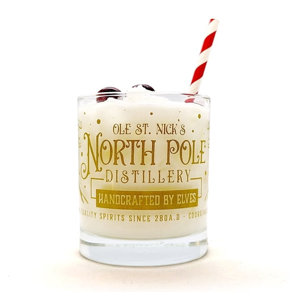 BarConic Christmas Collection Glassware, North Pole Distillery, 10 Ounces