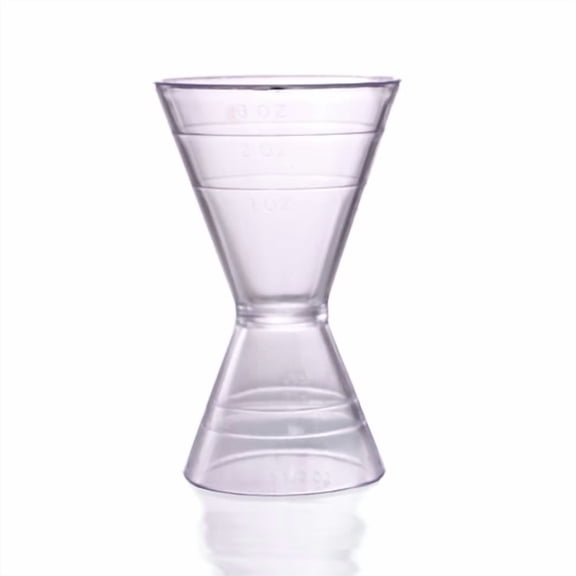 BarConic Jiggers, Plastic With Measuring Lines, Clear
