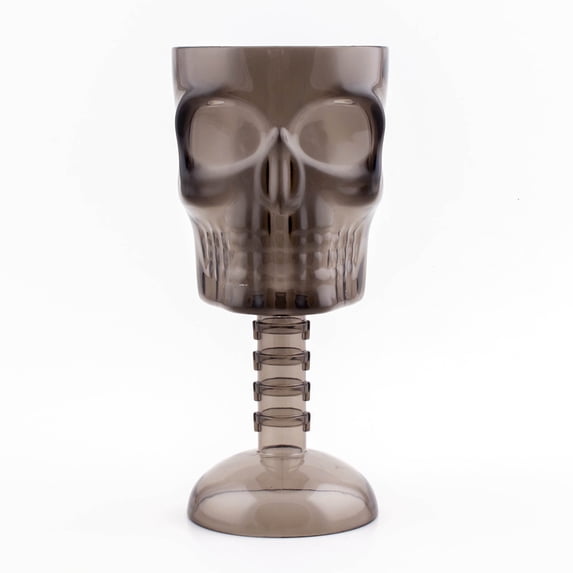 BarConic® Plastic Stemmed Skull Cup, Smoke, 12 Ounces