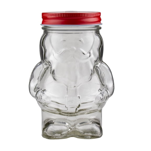 BarConic Santa Mason Jar w/ Lid, 18 ounces