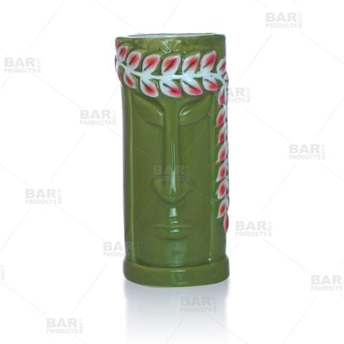 BarConic Tiki Drinkware, Leaf Themed Tiki Mug, 12 Ounces