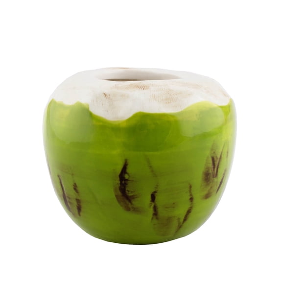 BarConic Tiki Drinkware, Natural Green Coconut, 16 Ounces