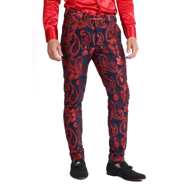 Barabas Men Paisley Floral Print Design Luxury Pants 2CP3101 Walmart
