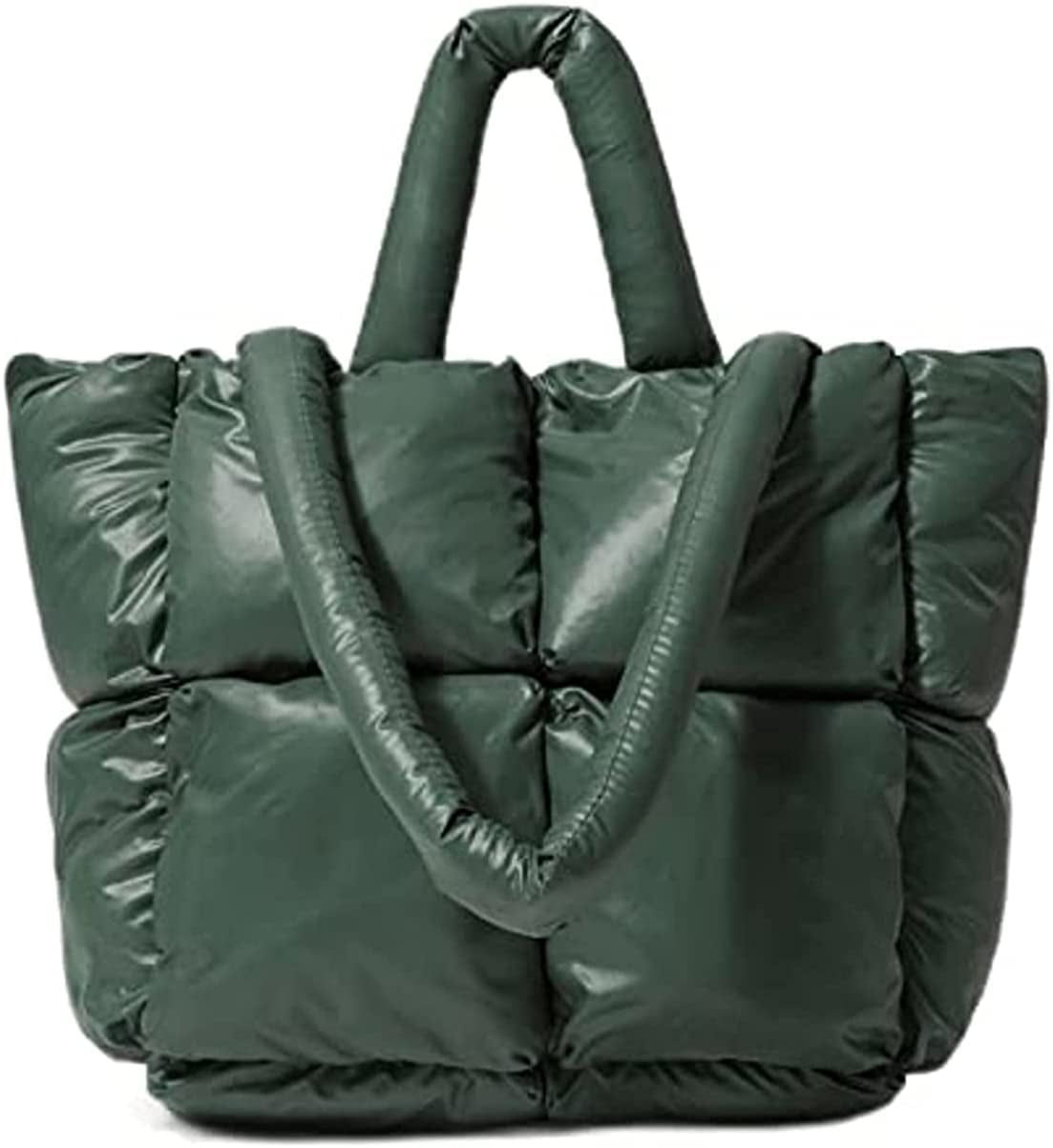 Barabum Women Quilted Puffer Tote Bag Soft Padded Down Handbag Space