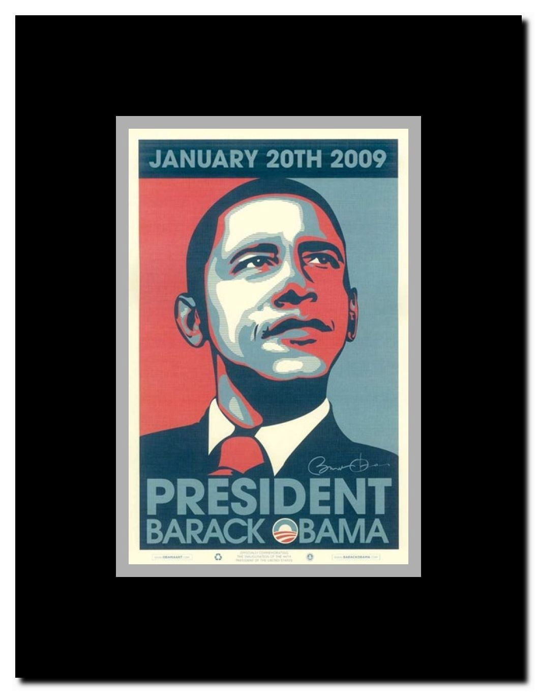 Barack Obama - 2009 Inaugural Gallery Print - Matte Finish Framed Movie Poster