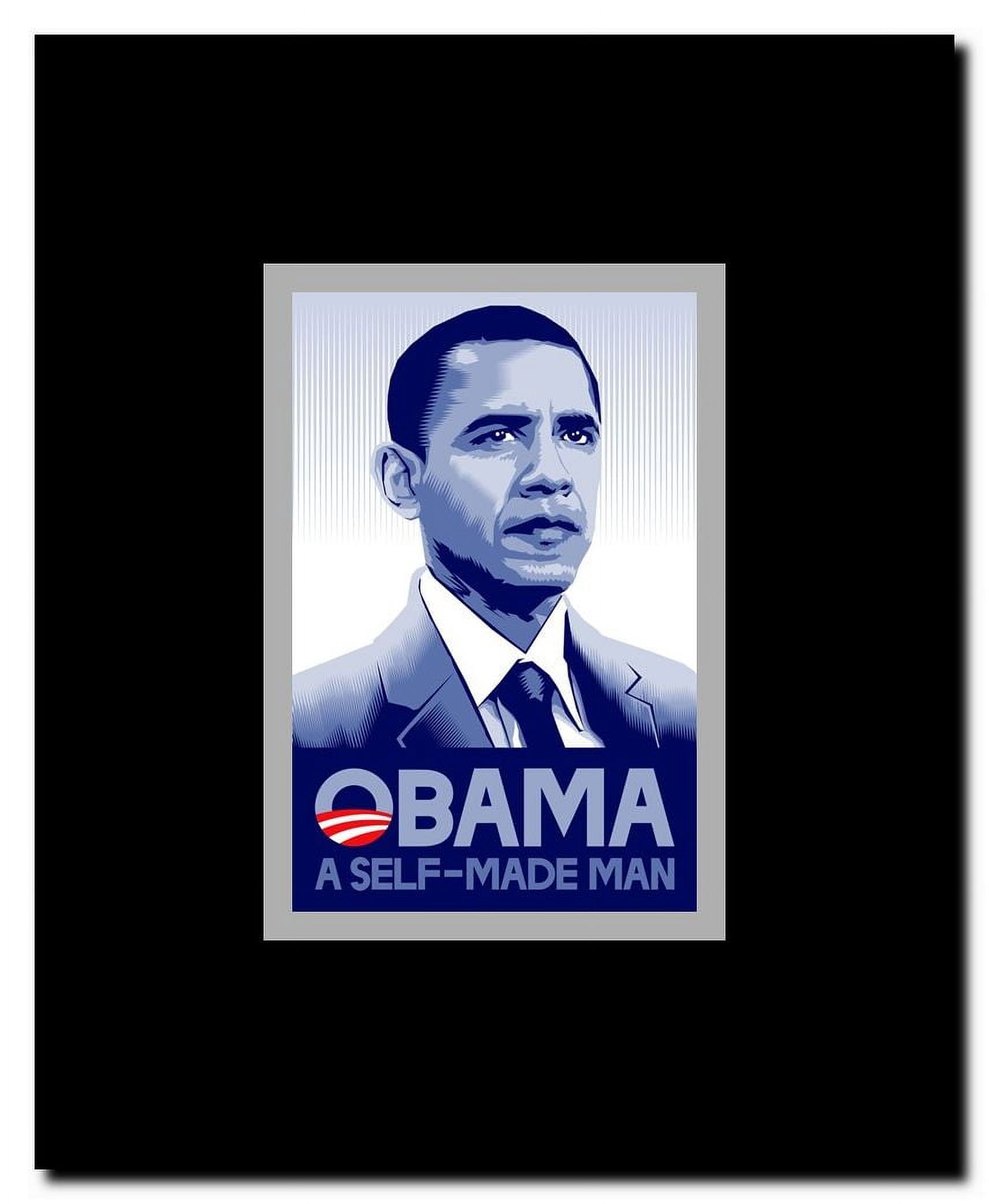 Barack Obama - (A Self Made Man) Campaign Poster Framed Movie Poster