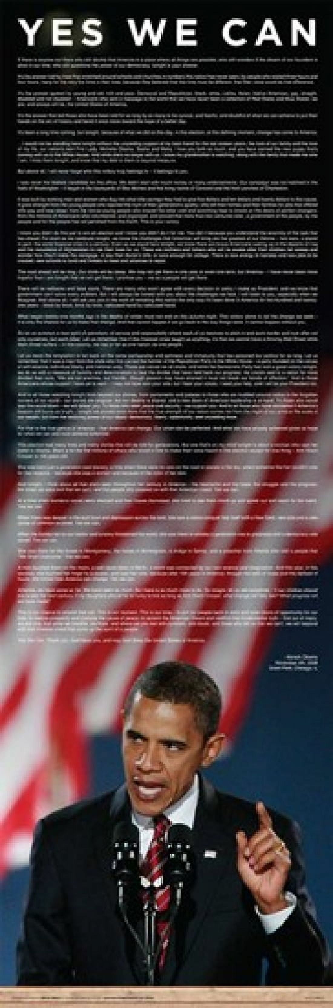 Barack Obama Acceptance Speech Door Poster (12 x 36) - Walmart.com