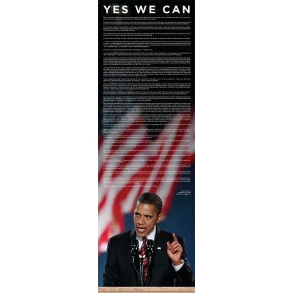 Barack Obama Acceptance Speech Door Poster (12 x 36)