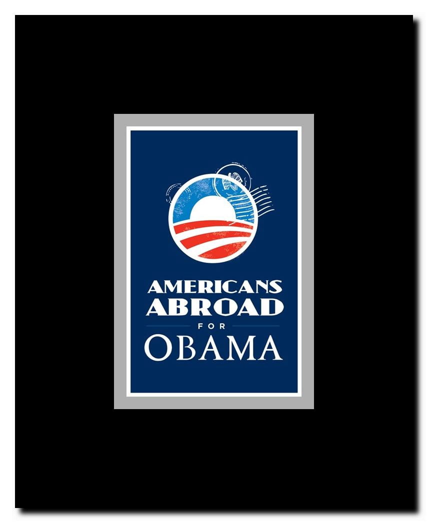 Barack Obama - (Americans Abroad for Obama) Campaign Poster Framed Movie Poster