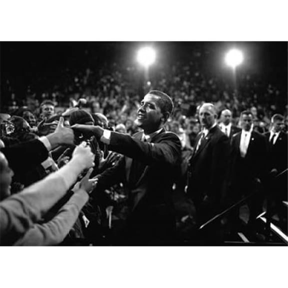 Barack Obama At Campaign Rally Poster Print by Brooks Kraft, 10 x 14 - Small