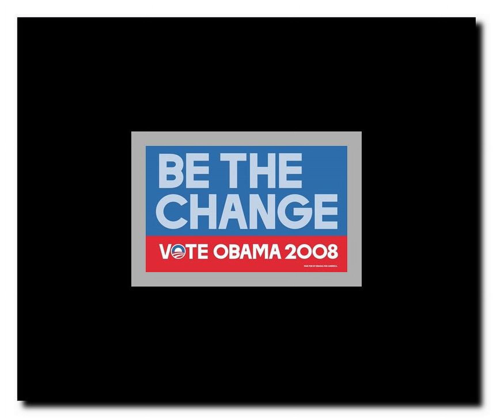 Barack Obama - (Be The Change) Campaign Poster Framed Movie Poster